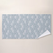 Seigaiha Ocean Waves Japonais Motif bleu (Serviette de bain)