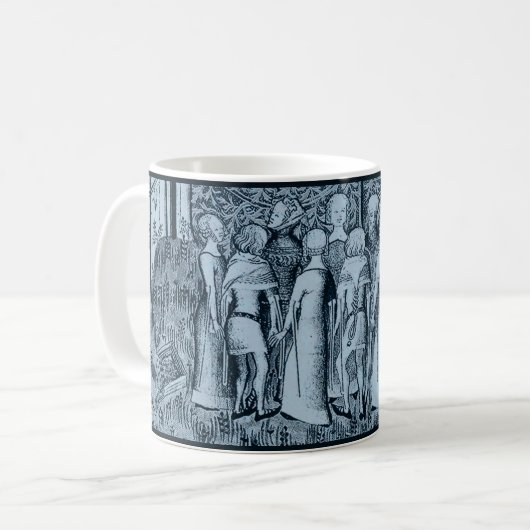 Seigneurs médiévaux et Dames café Mug (Devant gauche)
