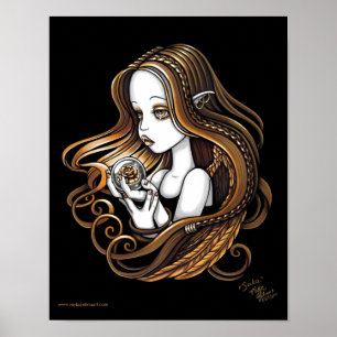 "Seika" Amber Roos Crystal Ball Angel Poster