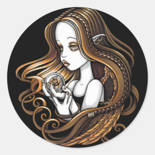 "Seika" Amber Roos Crystal Ball Angel Stickers