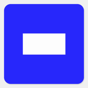 Sein Vlag Letter P (Papa) Vierkante Sticker
