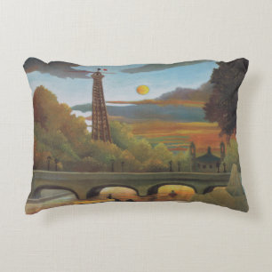 Seine en Eiffeltoren bij zonsondergang door Henri Accent Kussen