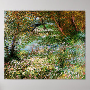 Seine, Pont de Clichy in Spring, Van Gogh Fine Art Poster
