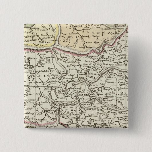 Seine River Vierkante Button 5,1 Cm (Voorkant)