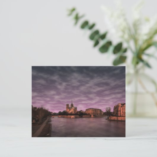 Seine rivier Notre Dame Parijs Frankrijk Briefkaart (Staand voorkant)
