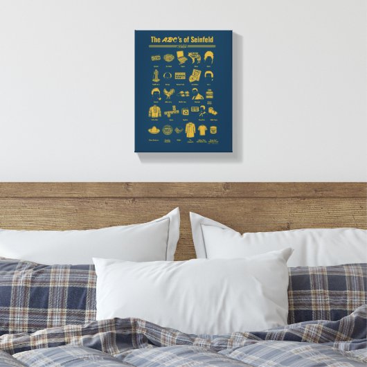 Seinfeld | ABC's van Seinfeld Infographic Canvas Afdruk (Insitu (Slaapkamer))