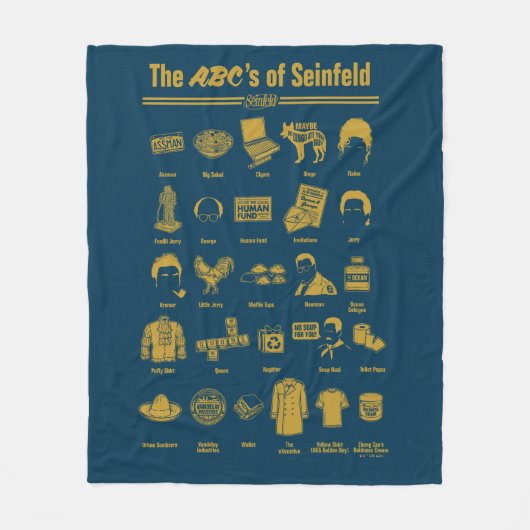 Seinfeld | ABC's van Seinfeld Infographic Fleece Deken (Voorkant)