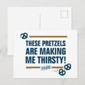 Seinfeld | "Deze pretzels" Typografie Grafisch Briefkaart (Voorkant / Achterkant)