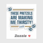 Seinfeld | "Deze pretzels" Typografie Grafisch Sticker (Vel)
