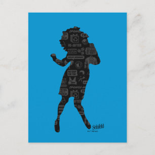 Seinfeld Elaine Dance Silhouette Briefkaart