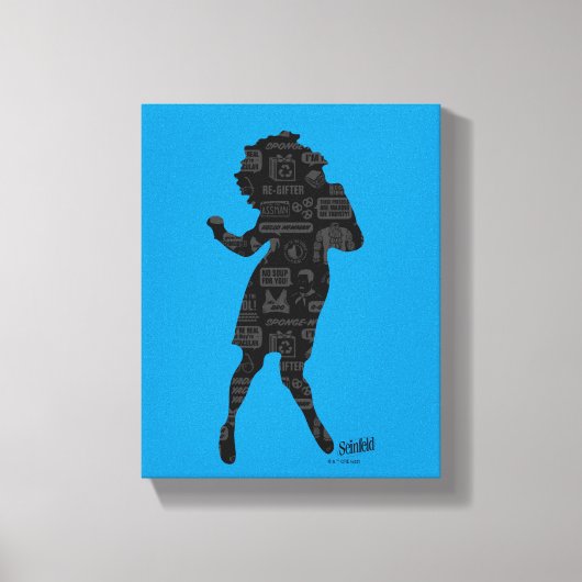 Seinfeld | Elaine Dance Silhouette Canvas Afdruk (Voorkant)