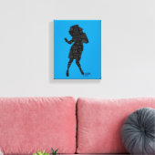 Seinfeld | Elaine Dance Silhouette Canvas Afdruk (Insitu (Woonkamer))