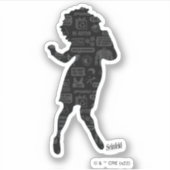 Seinfeld | Elaine Dance Silhouette Sticker (Voorkant)