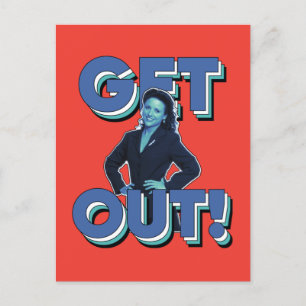 Seinfeld Elaine - Wegwezen! Briefkaart