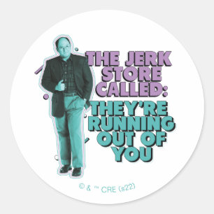 Seinfeld   George Costanza "De Jerk Store genaamd" Ronde Sticker