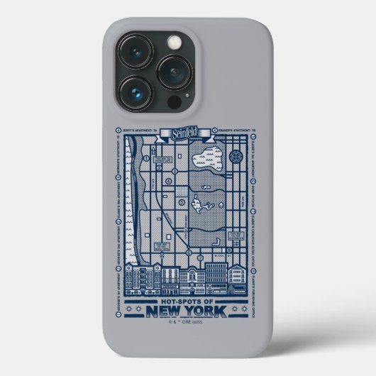 Seinfeld | Hot Spots of New York Map Case-Mate iPhone Case (Achterkant)