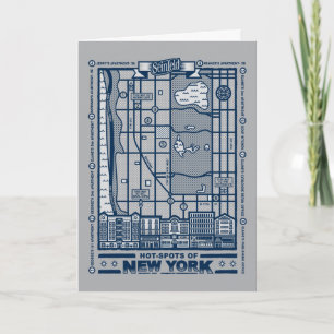 Seinfeld   Hot Spots of New York Map Kaart