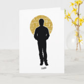 Seinfeld | Jerry Seinfeld Silhouette Kaart (Gele Bloem)