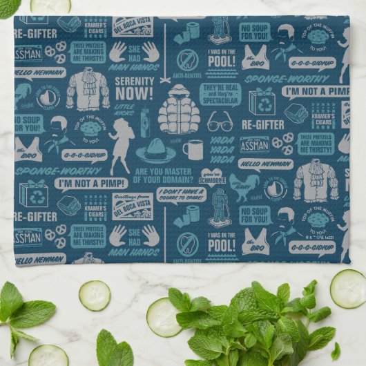 Seinfeld | Meme Pattern Theedoek (Gevouwen)