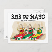 Seis De Mayo Briefkaart (Voorkant / Achterkant)