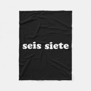 Seis Siete 67 Six Seven Meme Gen Alpha Slaang Span Fleece Deken