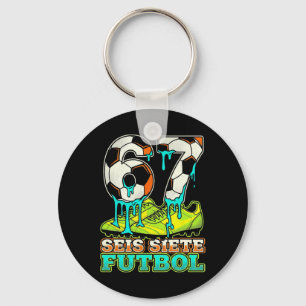 Seis Siete 67 Six Seven Spaanse Voetbal Voetbalsch Sleutelhanger