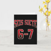 Seis Siete 67 Spanish Srts Jersey Funny Six Seven  Kaart (Gele Bloem)
