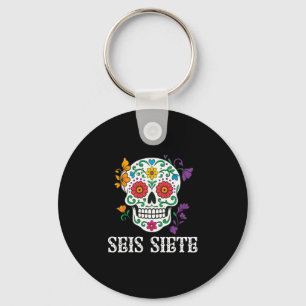 Seis Siete Mexicaanse Los Muertos Calaveras Suiker Sleutelhanger