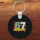 Seis Siete Spanish 67 Funny Six Seven Espanol Funn Sleutelhanger (Voorkant)