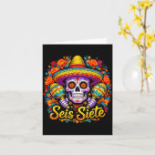 Seis Siete Spanish Humor Clroom Teaching Laugh Esp Kaart (Gele Bloem)