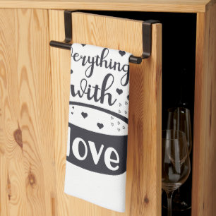 Seizoen alles met Love Quote Theedoek