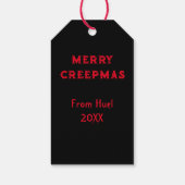 Seizoen Creepings Kerstmis Skelet Cadeaulabel (Achterkant)