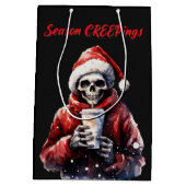 Seizoen Creepings Kerstmis Skelet Medium Cadeauzakje (Achterkant)