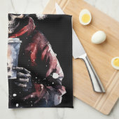 Seizoen Creepings Kerstmis Skelet Theedoek (Quarter Fold)