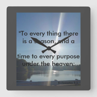 Seizoen- en tijdklok vierkante klok