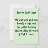 "Seizoen Geit-en!" Een Kerstkaart Kaart (Achterkant)