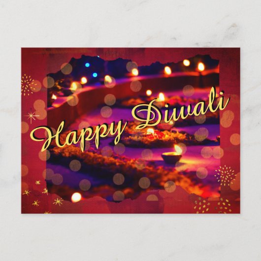 Seizoen groet Diwali Feestdagenkaart (Voorkant)