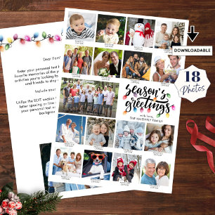 Seizoen Groeten 18 foto's Bijschriften Jaar Review Feestdagenkaart