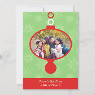 Seizoen Groeten Foto Ornament Platte Kaart