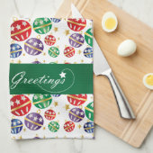 Seizoen Groeten Jingle Bells Theedoek (Quarter Fold)