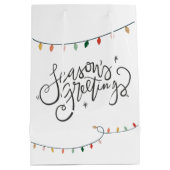 Seizoen Groeten String van Kerstmis Lichten Medium Cadeauzakje (Achterkant)