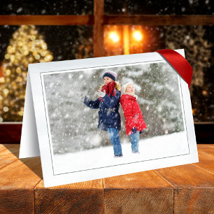 Seizoen Groeten Winter Pine 2 Foto Kaart