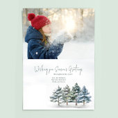 Seizoen Groeten Winter Pine 2 Foto Kaart