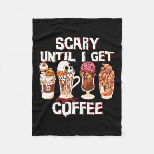 Seizoen Latte Herfst Halloween Scary Tot ik Coff Fleece Deken