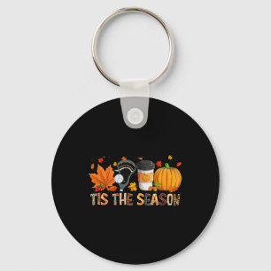 Seizoen Luipaard Pompoen Lacrosse Halloween Herfst Sleutelhanger