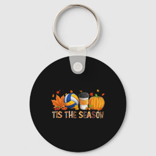 Seizoen Luipaard Pompoen Volleybal Halloween Herfs Sleutelhanger