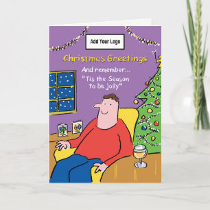 Seizoen om Jolly te zijn. kerstkaart voor bedrijve Feestdagen Kaart