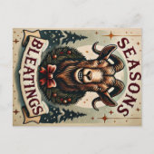 Seizoen van Bleatings - Feestelijke Geit Briefkaar Briefkaart (Voorkant)