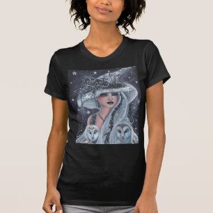 Seizoen van de heks met uilen door Renee Lavoie T-shirt