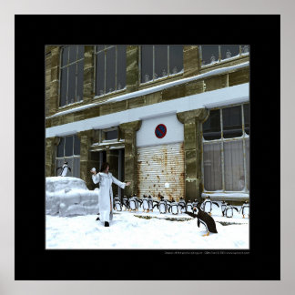 Seizoen van de speelse pinguïns poster